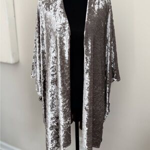 Do Everything in Love Taupe Velvet Kimono